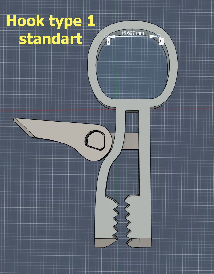 Miniatura 6 do modelo 3D Towel hook clip with Quick Lock/Release