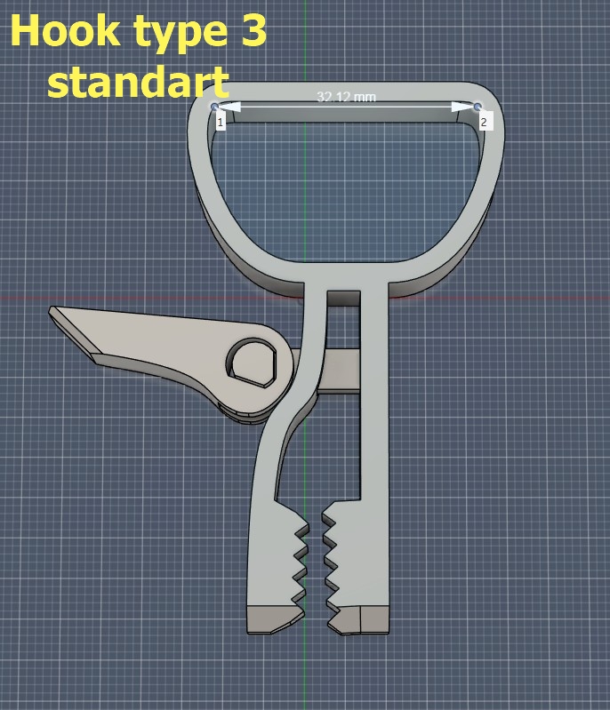 Miniatura 8 do modelo 3D Towel hook clip with Quick Lock/Release