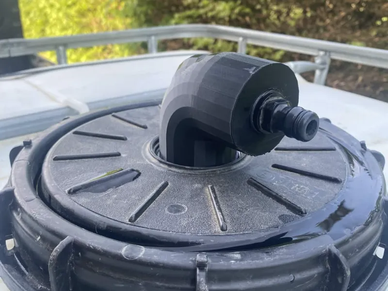 IBC top cap adaptor for  Garden hose quick connect