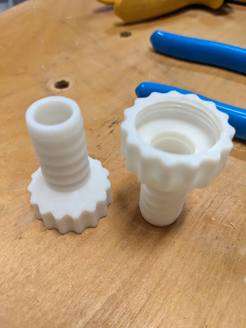 3/4 in garden hose female to 18mm barb adapter