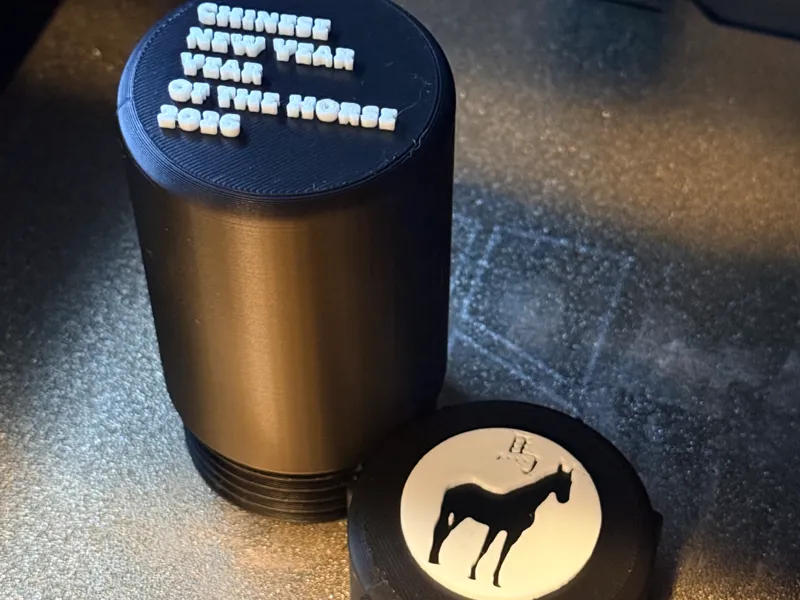 Year of the Horse Threaded Bottle