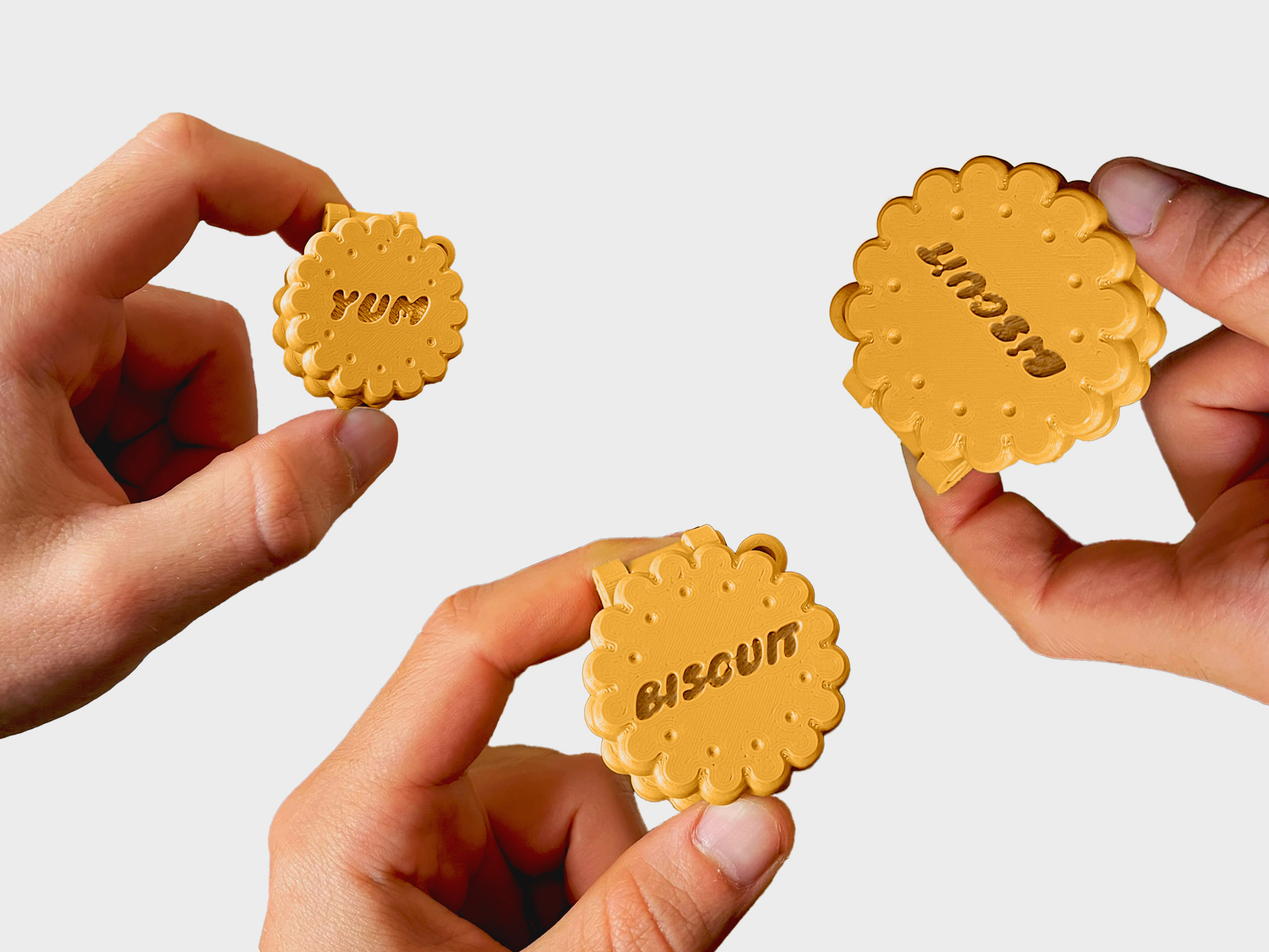 Miniatura 2 do modelo 3D Biscuit Keychain Box (Customizable)