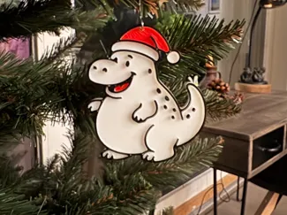 Christmas Dino Ornament