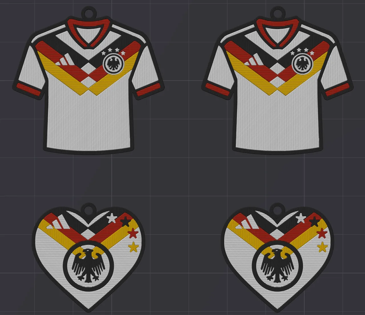 Deutsches WM Trikot Ohrring - 0,2mm Düse notwendig view 3