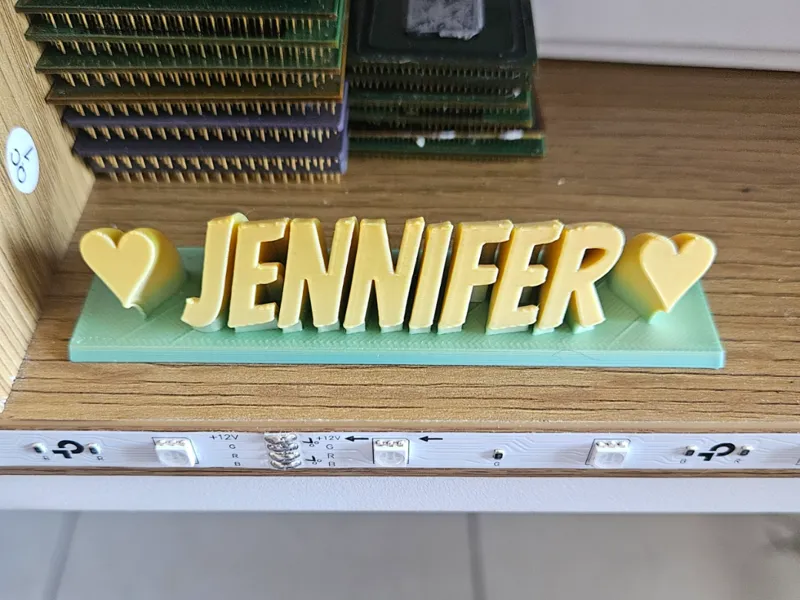 Jennifer sweeping name with base
