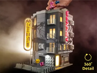 Cyberpunk Dice Tower - High Detail Lit Model
