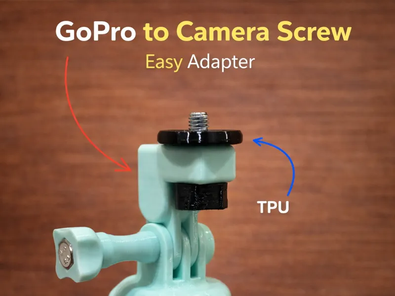 GoPro to 1/4” Camera Screw Adapter (TPU Mount)