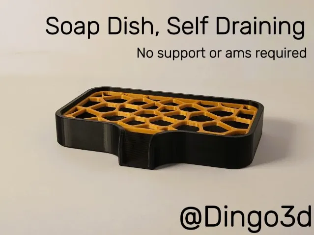 Self draining soap dish 