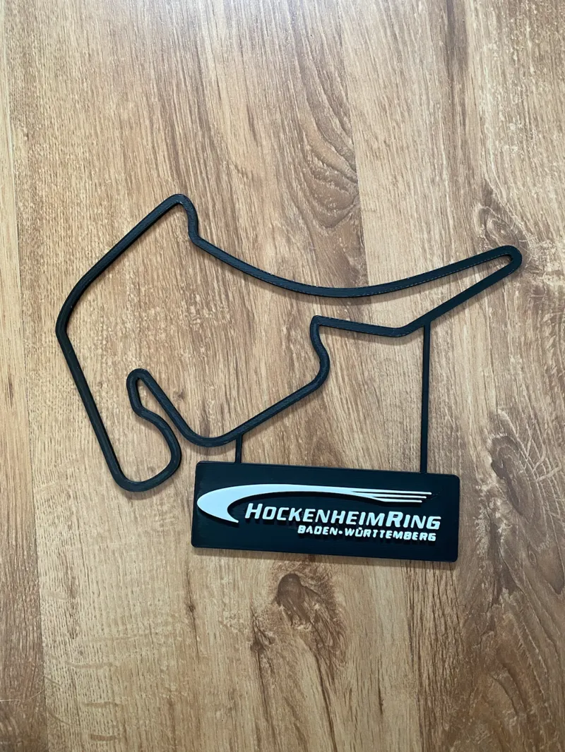 Hockenheimring Baden-Württemberg track map with nameplate 
