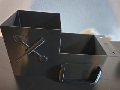 Wide supply holder with vertical phone mount