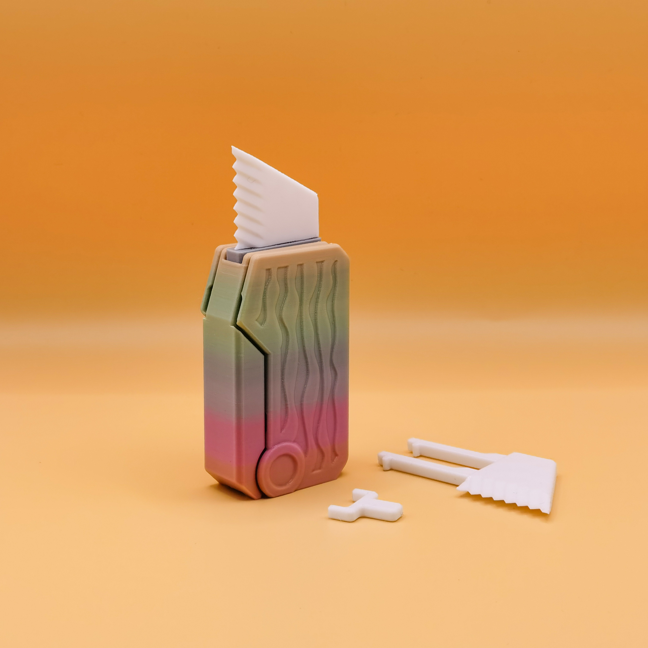 Miniatura 1 do modelo 3D 拆快递萝卜刀2.0（一体化打印，可换刀头）