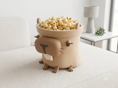 Capybara Popcorn Bucket –Ultimate Movie Companion