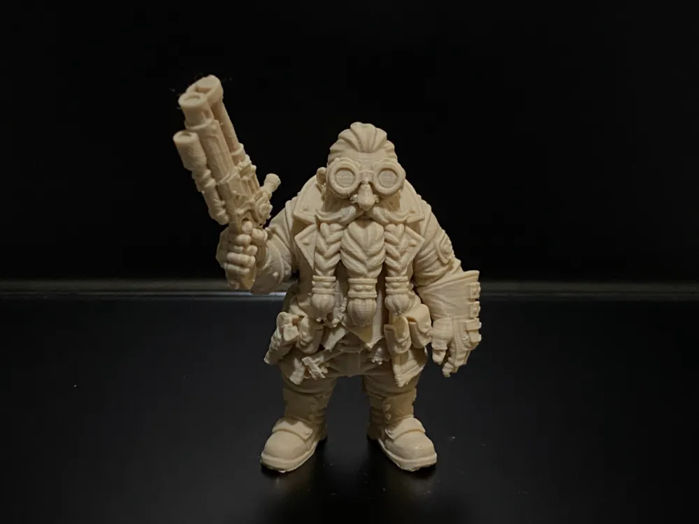 Steampunk Dwarf Gunslinger - Free 3D Print Model - MakerWorld