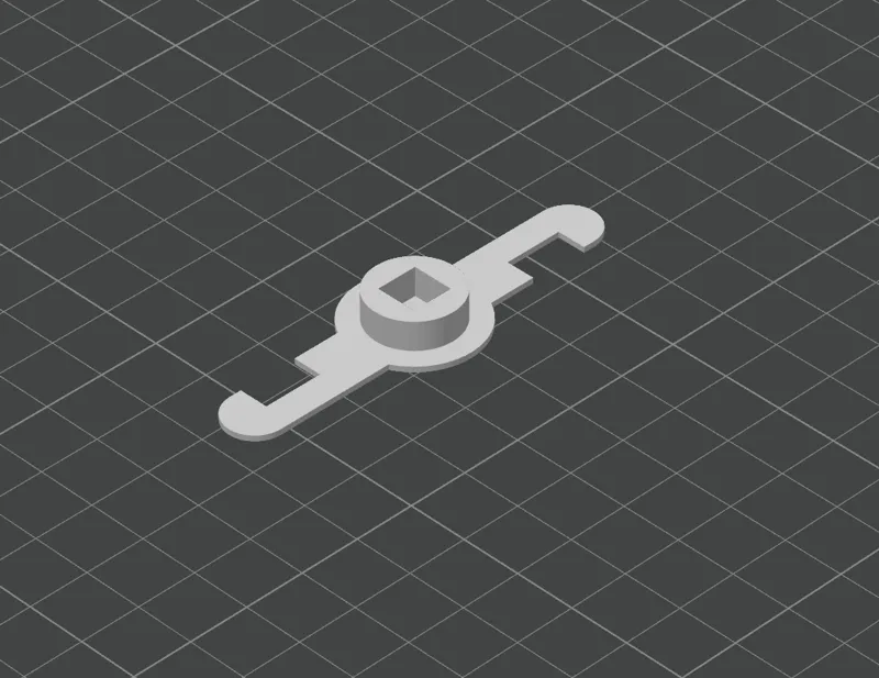 flush 6mm square key / wrench / Vierkant