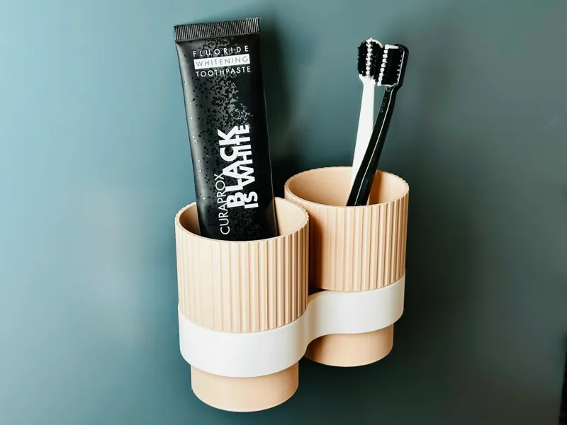 Toothbrush and Toothpaste Holder - Wallmount