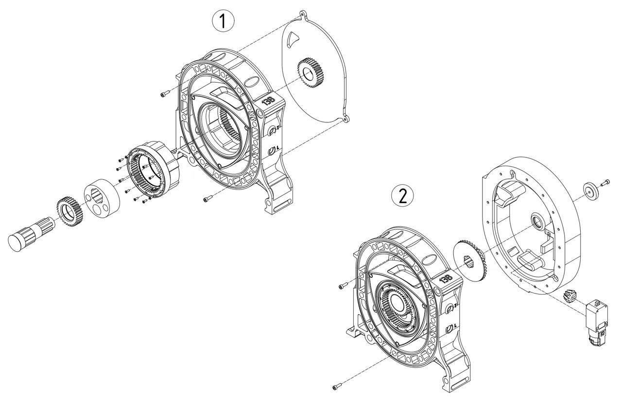 Wankel engine - motorized view 4