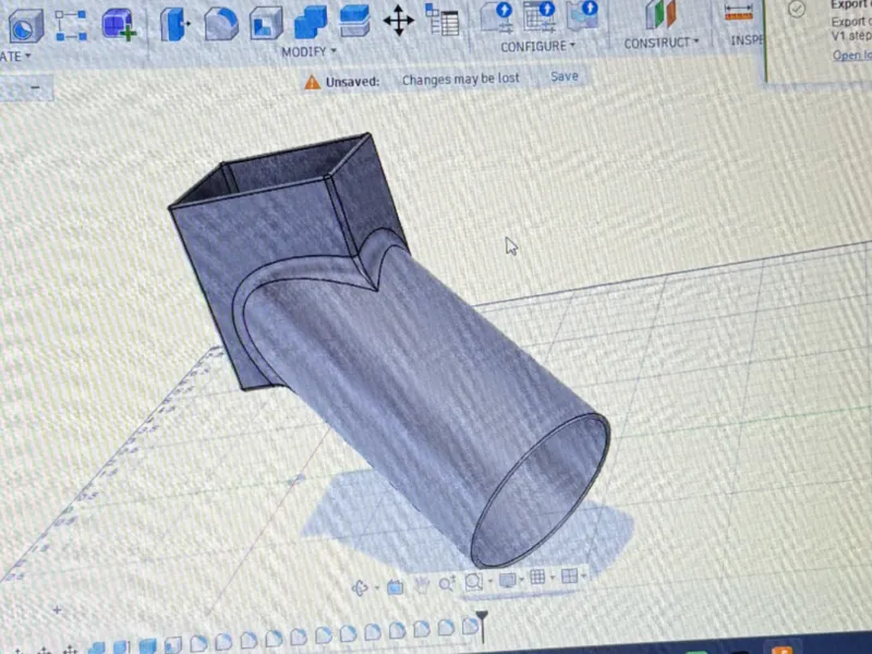 Downspout 45° to 3" PVC SCH 40 adaptor