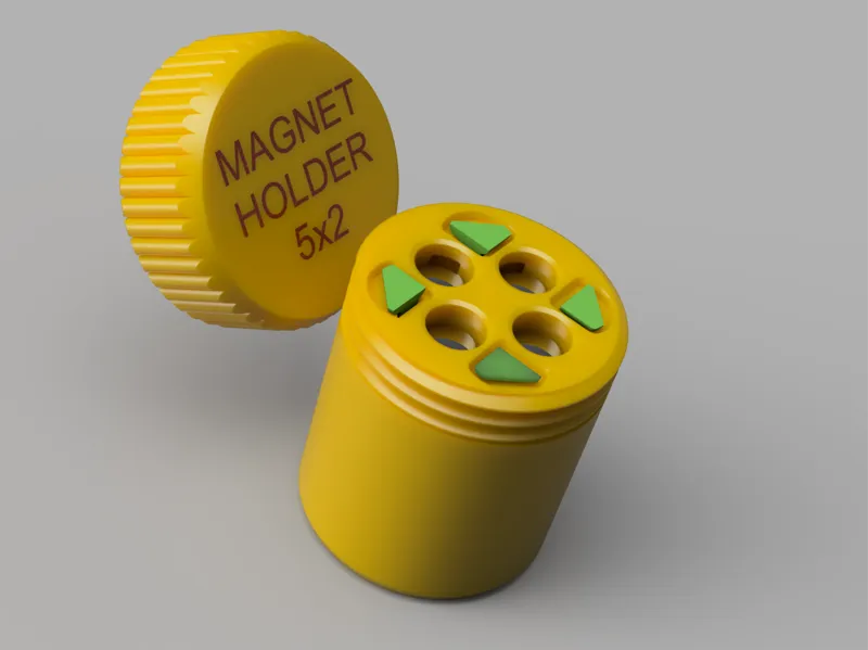 5mmx2mm magnet container