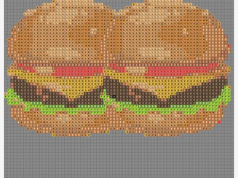 double burger pixel puzzle