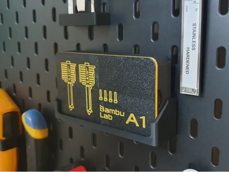A1 hotend, silicone sock box mount for Ikea skadis