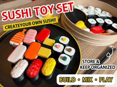 Interactive SUSHI Toy - Removable Toppings