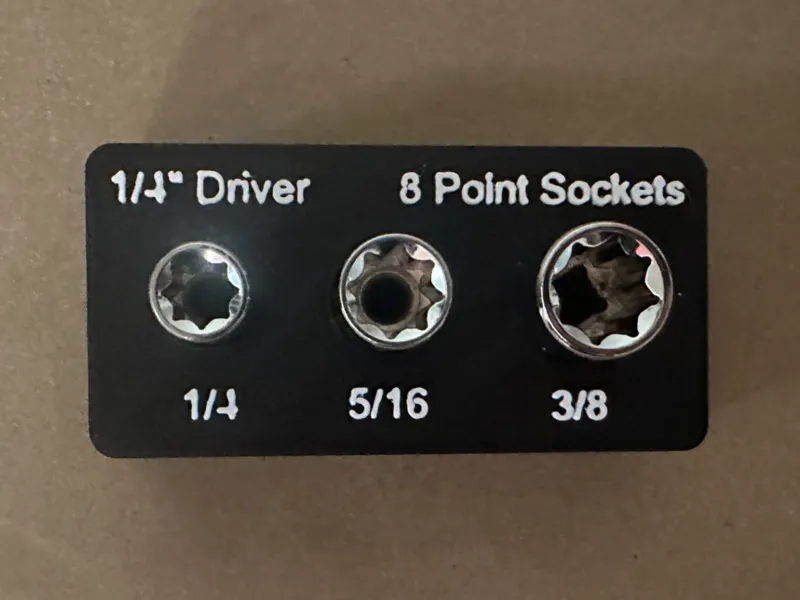 1/4" Standard 8 Point Socket Gridfinity 