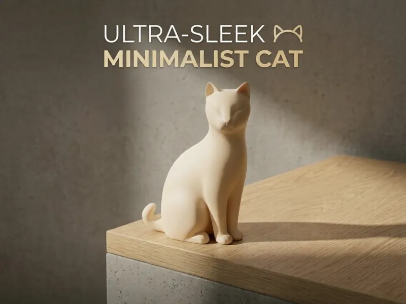 Sleek Minimalist Cat Figurine