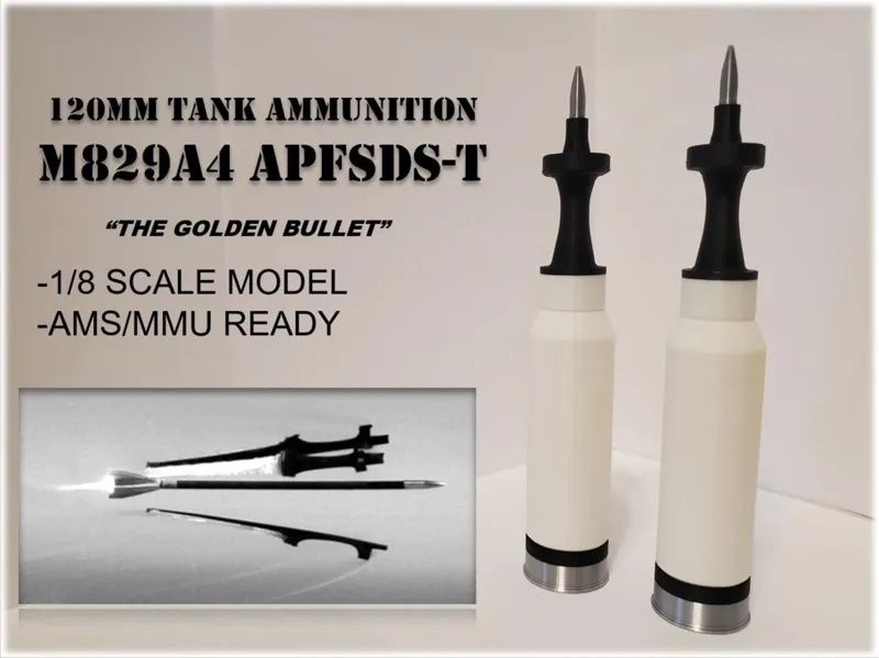 1/8 Scale M829A4 120mm Sabot Round