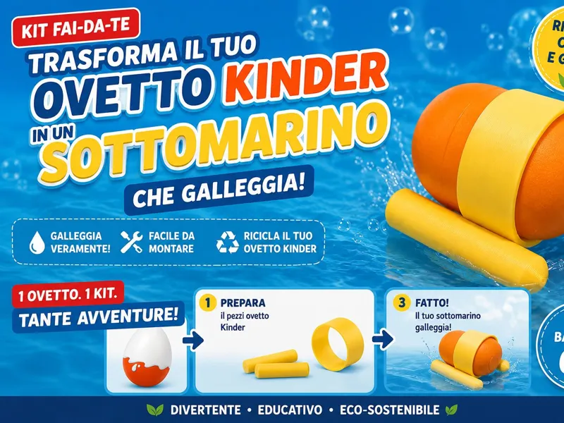 kinder marino - l'ovetto che diventa sottomarino