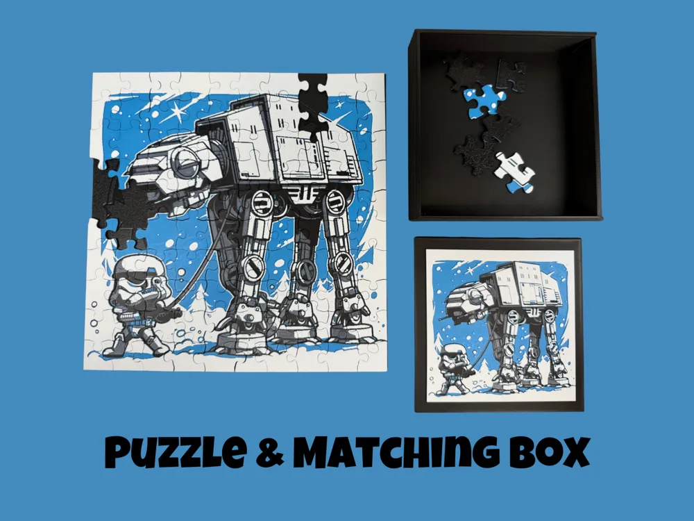 Storm Trooper Walks ATAT - Puzzle & Box Lid