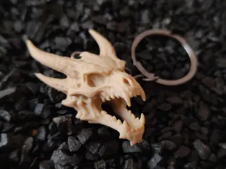 Dragon Skull Keychain