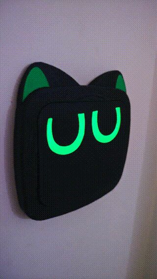 开关板装饰小黑猫夜光荧光小黑猫86型单开