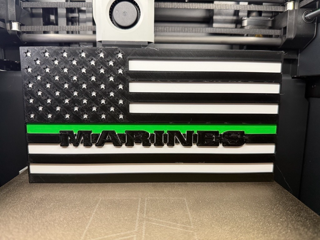 US Marines Tribute Flag - Thin Green Line Wall Art
