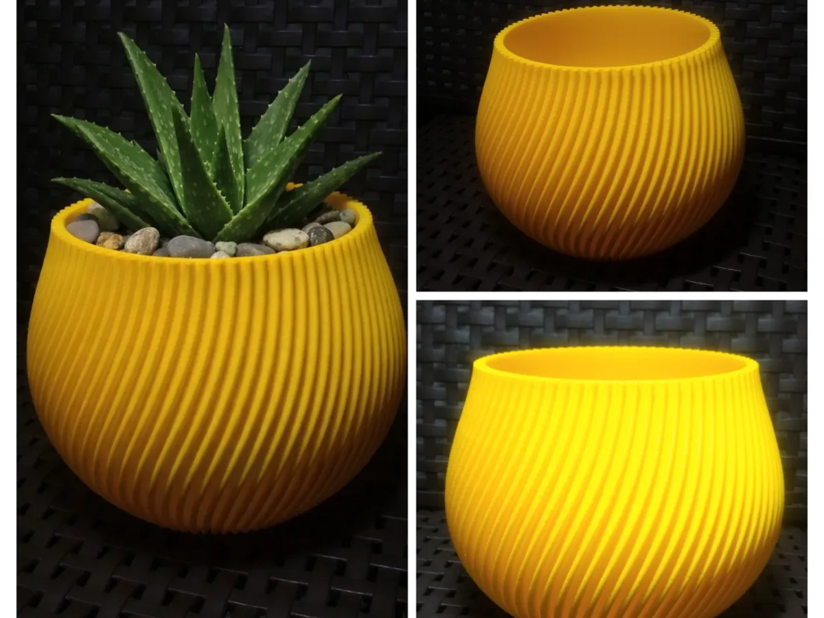 Pot de fleurs en spirale — 2 tailles