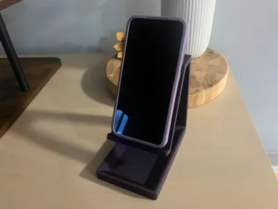 Wireless phone charger stand with storage 