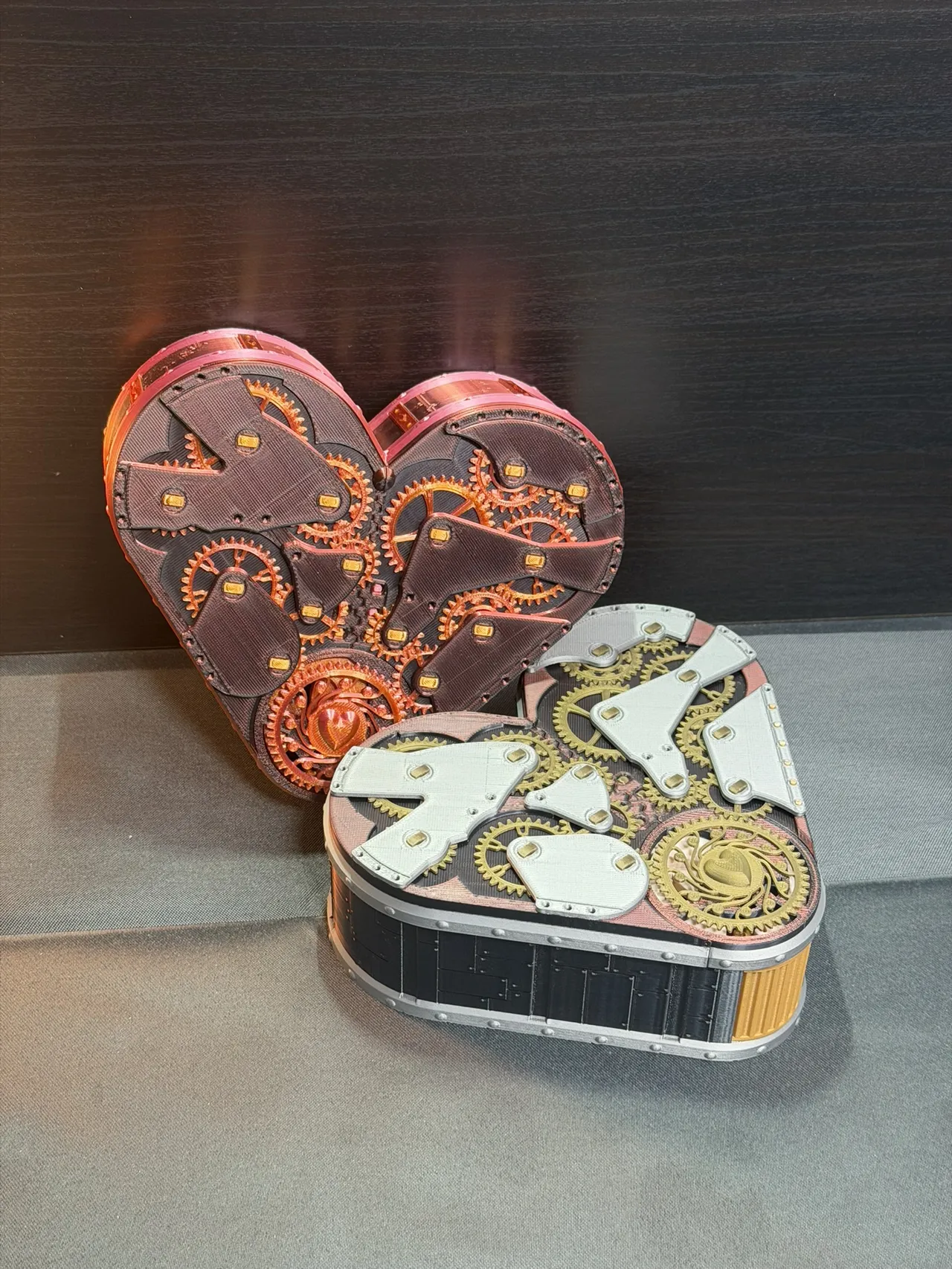 Steampunk Heart Box - Mechanical Valentine Gift view 3