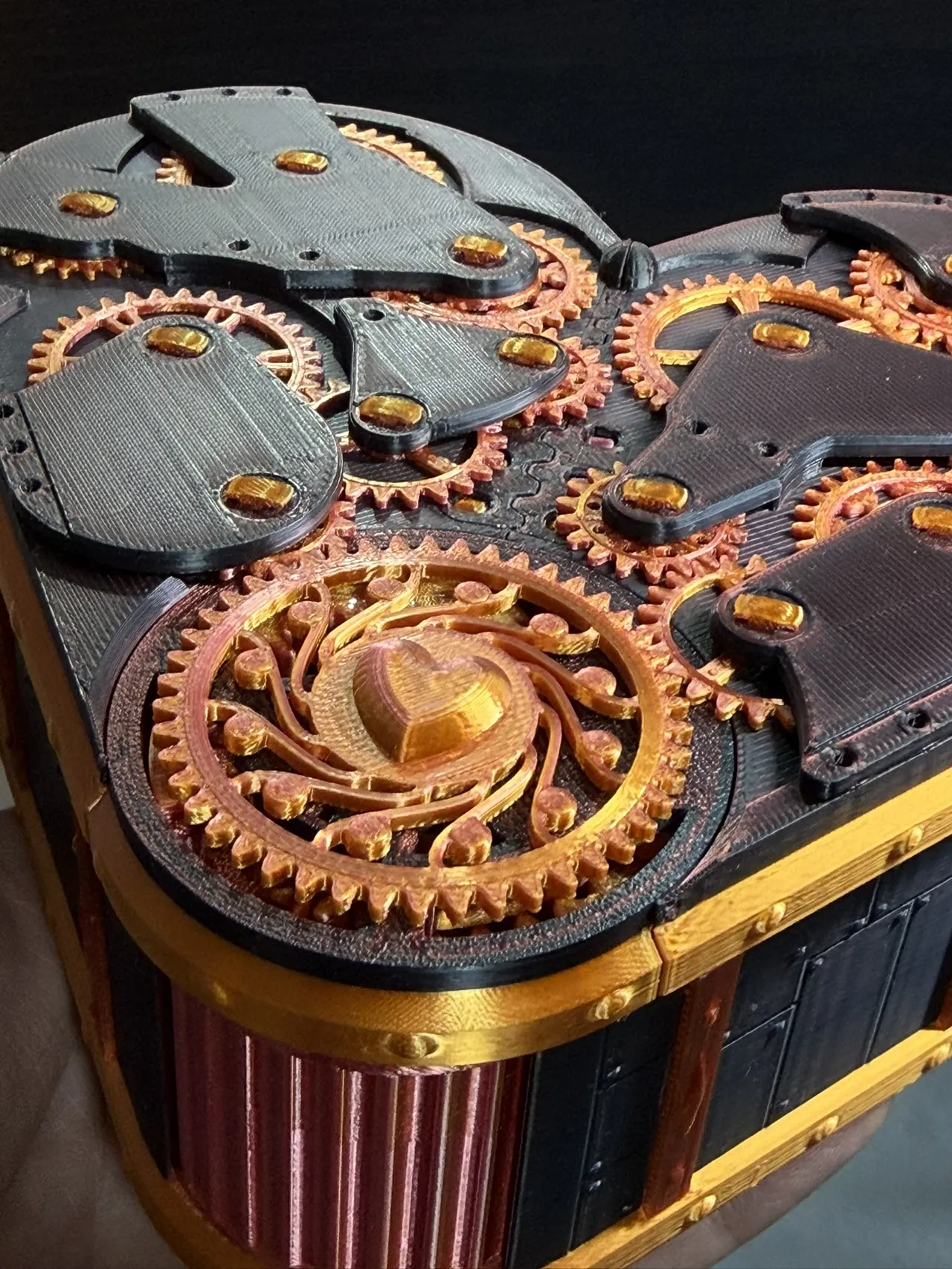 Steampunk Heart Box - Mechanical Valentine Gift view 4