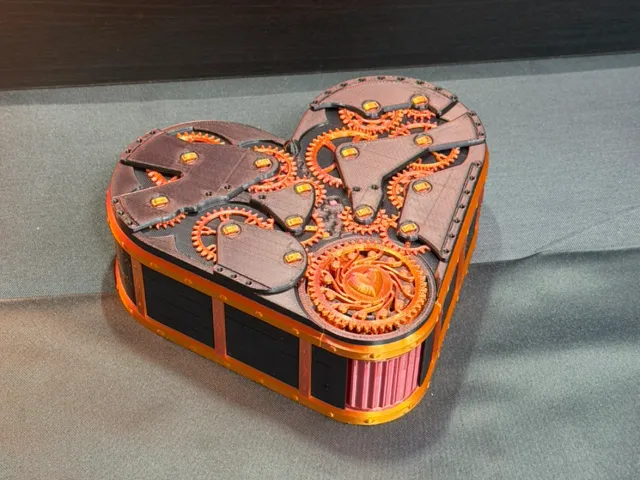 Steampunk Heart Box - Mechanical Valentine Gift