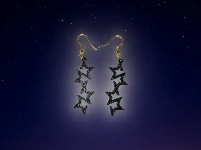 Open stars earrings