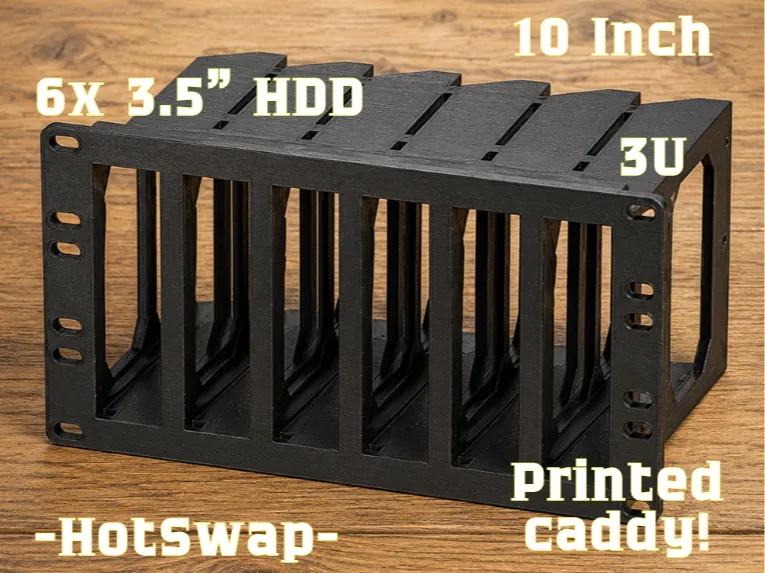 10" Rack 3U 6x 3.5" HP Gen8/9 HDD Module