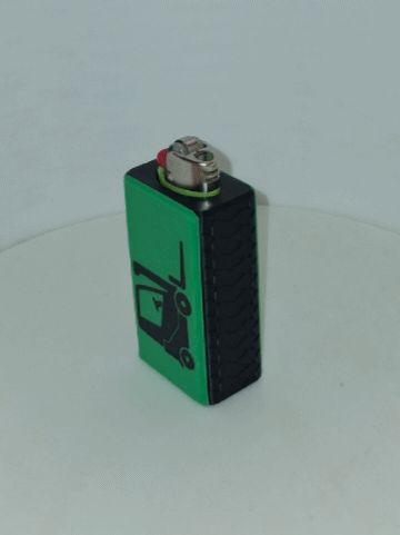 BIC lighter sleeve with changeable panels