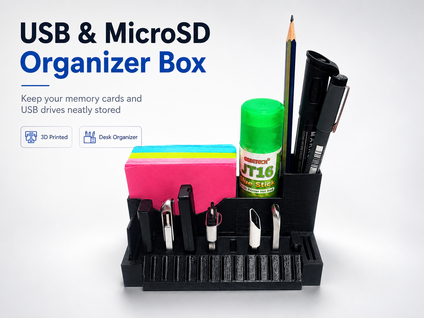 USB & MicroSD Organizer Box