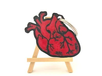 Anatomically Correct Heart Keychain