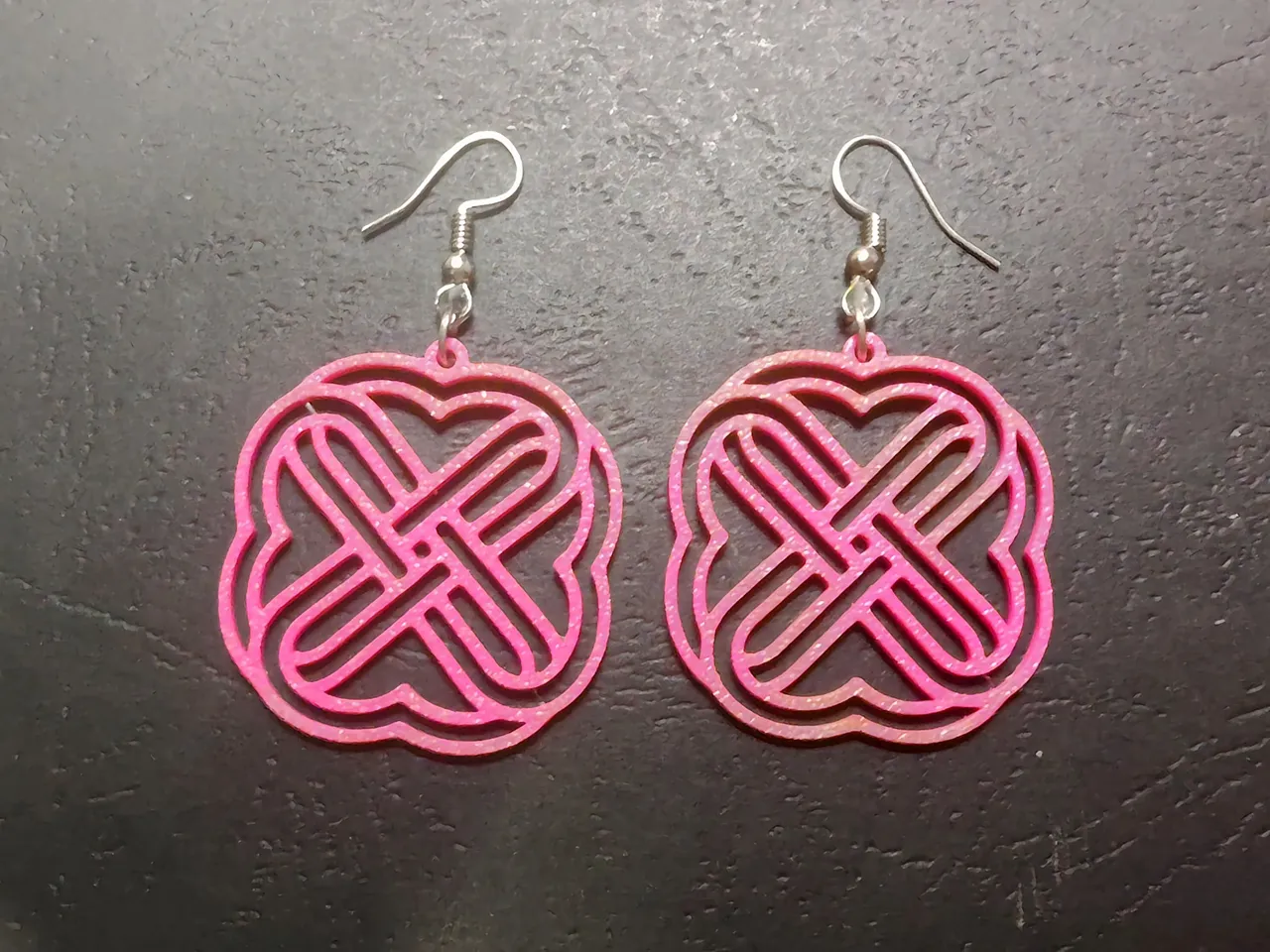 Tessellated Hearts Earrings view 3