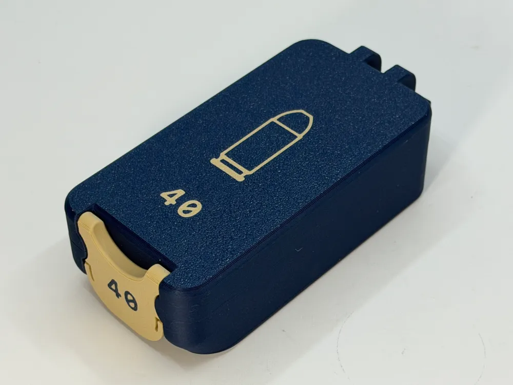 Caja o estuche: Ammo Box - .40 Caliber - COMPACT - 40 Rounds. Referencia del modelo original.