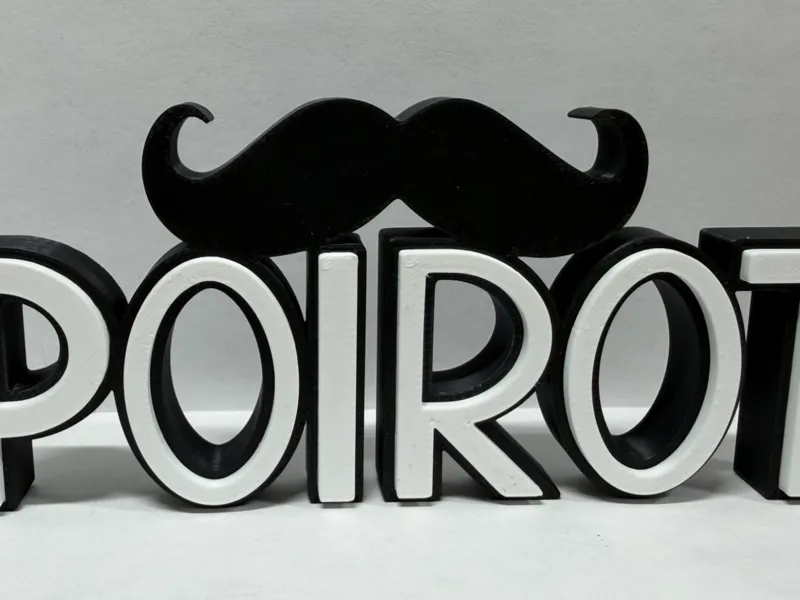 Hercule Poirot Mustache Sign