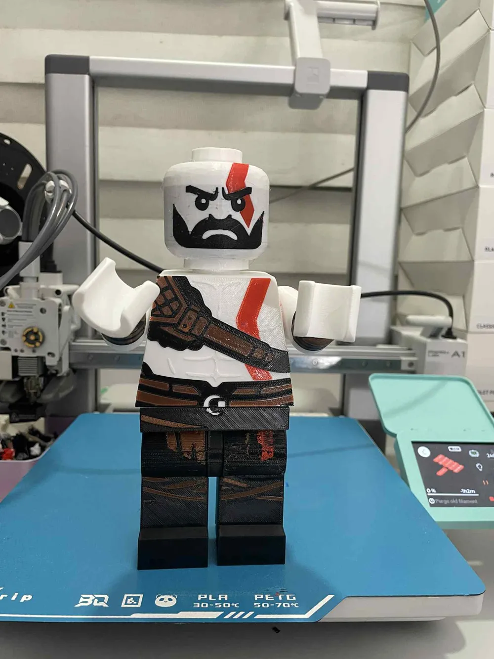 Big Brick God of War Kratos by Bimbowski MakerWorld: Download Free 3D ...