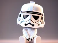 Stormtrooper chibi assis (Star Wars) — photo 1
