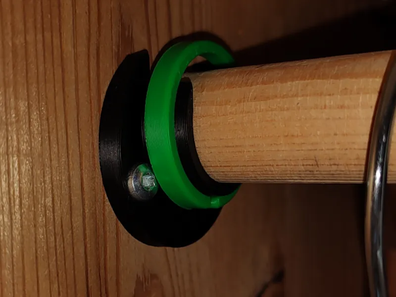 Closet bar holder 24.5mm with lock