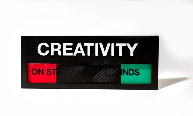 CREATIVITY DOOR SLIDER SIGN